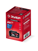 ЗУБР 20 В, 4.0 А·ч, аккумулятор LMS (АКБ-20-4)