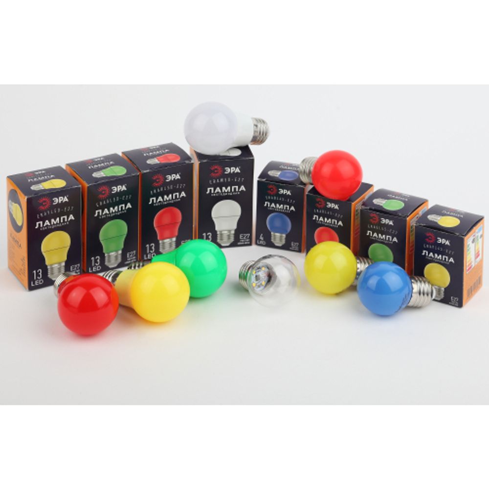 Лампа светодиодная ЭРА STD ERABL50-E27 3Вт груша синий для белт-лайт Е27 | Лампы светодиодные Белт-Лайт