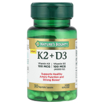 Nature's Bounty, Витамин K2 + D3`` 30 растительных капсул