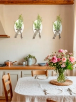 Набор из трех панно "Букетик" с цветами 19*29 см