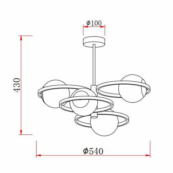 Подвесная люстра Rivoli Ariadna 4074-304 Б0047336