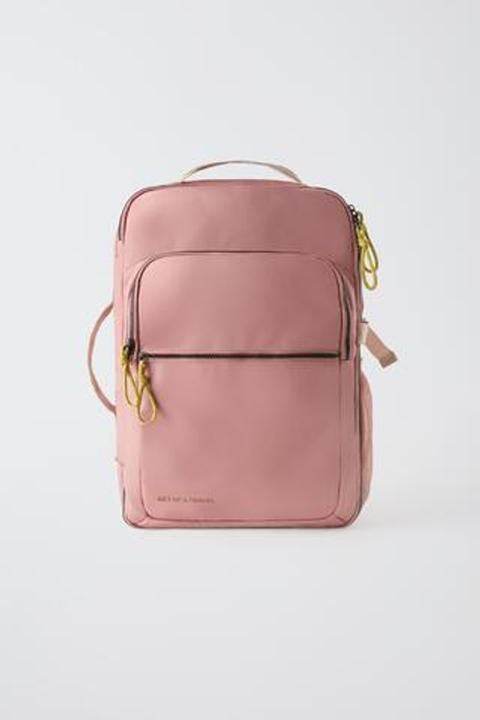 ZARA ДОРОЖНЫЙ РЮКЗАК, РОЗОВЫЙ