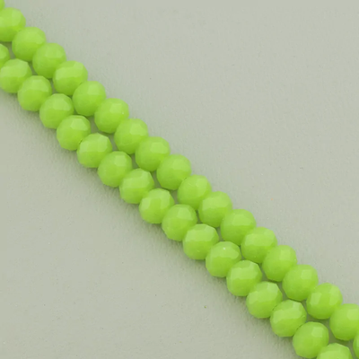 Нитка Чешский хрусталь 42 см. 7,5 мм. (Без замка) - Зеленая