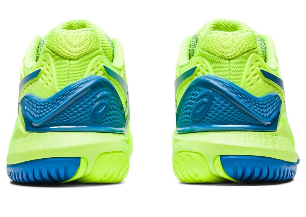 Женские Кроссовки теннисные Asics Gel-Resolution 9 - hazard green/reborn blue