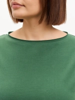 Футболка оверсайз с рукавами крылышками изумруд