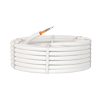 Элетротруба и из ПЛЛ не содержит галогенов, гибкая гофрированна д. 20мм, цвет белый, с кабелем Паракс РК 75-4,8-319, 100 м