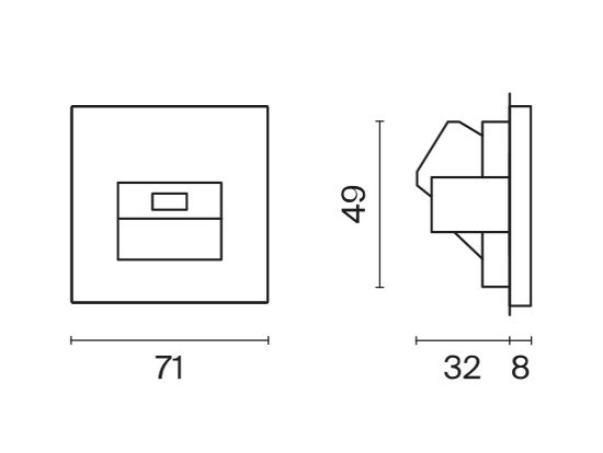 Розетка компьютерная встраиваемая VOLTUM S70 RJ45 кат.6, (графит)