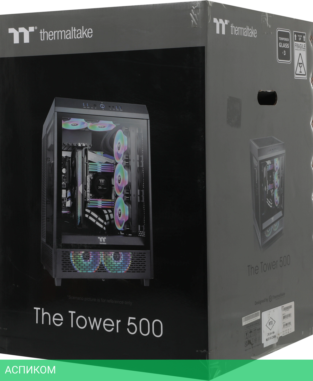 Корпус Thermaltake TheTower 500 Black без БП (CA-1X1-00M1WN-00)