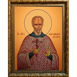 Александр Медем мученик. Икона на холсте.