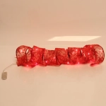 Гирлянда для дома ЛЕНТА ДЕКОРАТИВНАЯ «Звездное сияние» 2,0 м, 6 см, 20 ламп LED (на батарейках), Красный (подсветка красный)