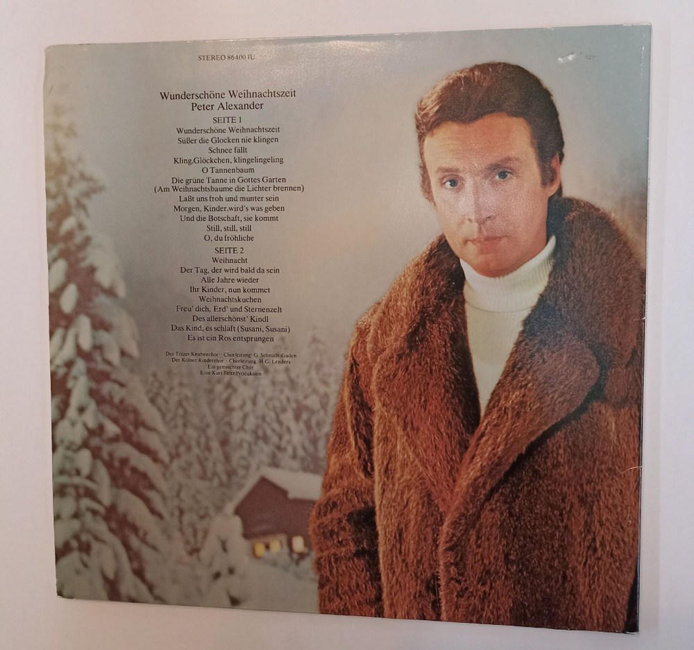 Винтажная виниловая пластинка LP Peter Alexander Wunderschone Weihnachtszeit (Австрия 1972)