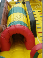 Большой надувной батут-горка "Фрегат"