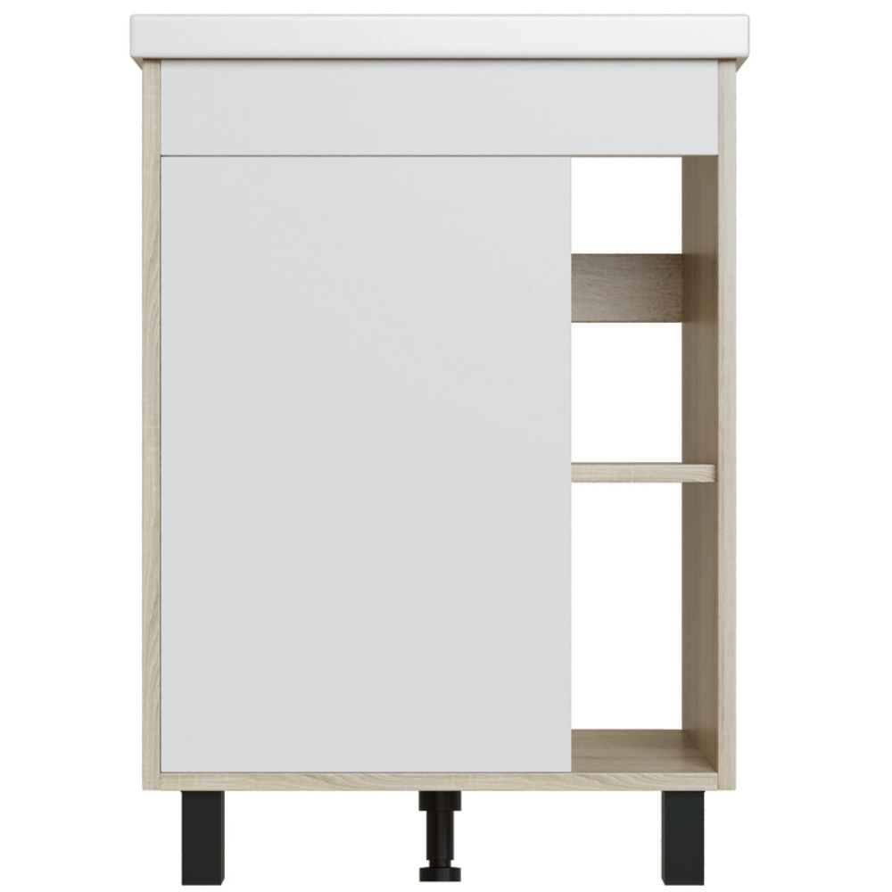 Тумба с раковиной МИЛТОН-60 Дуб сонома/белый