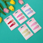 Зажимы для волос детские 2шт «Happy smile», фея, микс 4 цвета, 5*2см