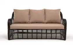 "Ницца" диван из искусственного ротанга трехместный, цвет бронзовый