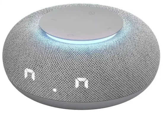 Умная колонка VK Капсула мини (с часами), светлая серая