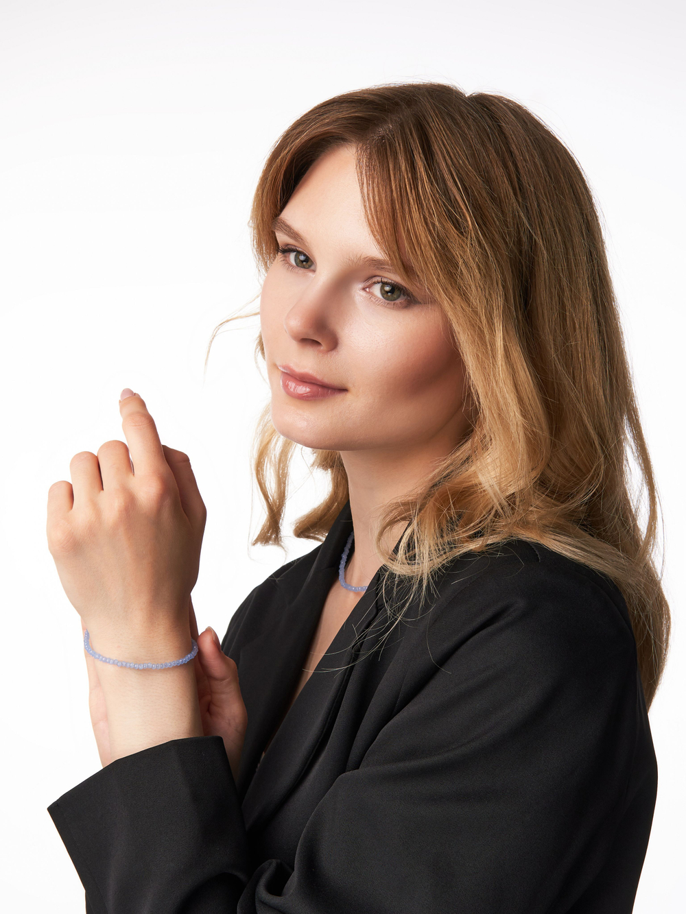 Браслет на руку чешское стекло хамелеон