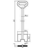 Заготовка сувальдного ключа 13956 ZGS1D