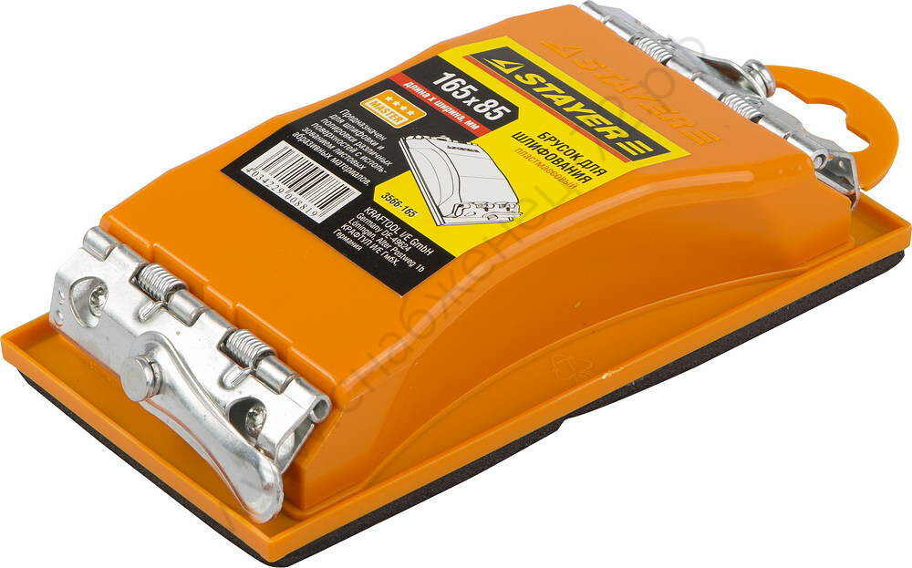 STAYER 165 x 85 мм, пластмассовый, Брусок для шлифования, MASTER (3566-165)