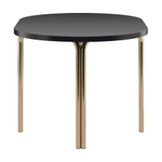 Столик кофейный LATITUDE Ror, 75х50 см, латунь/черный