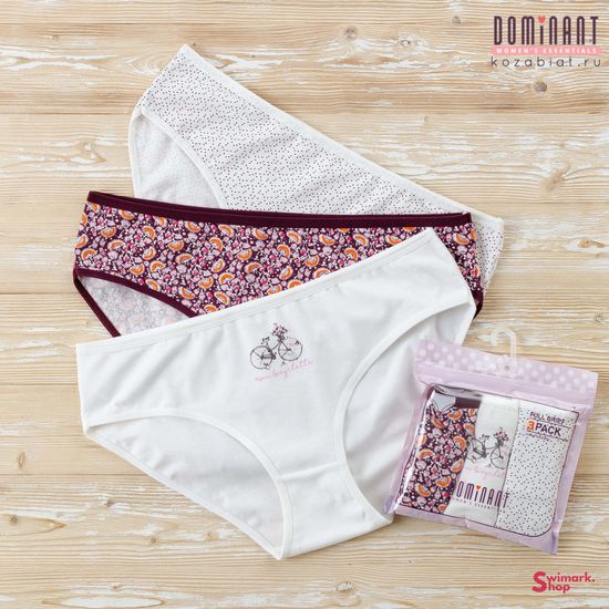Трусики женские DOMINANT 55000-194, FULL BRIEF, 3 шт. в уп.