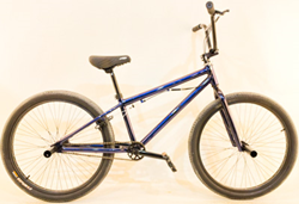 Велосипед Mingdi-BMX 24"(алюминиевая рама, клещевой тормоз, коричневые покрышки) Синий (MB-24)