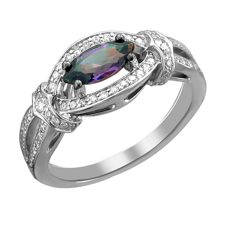 Кольцо с бриллиантами  из белого золота JA-K-627988-5