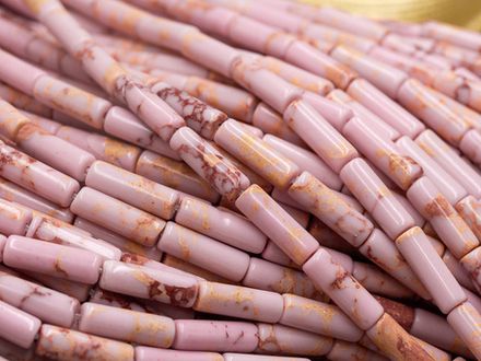 Нить бусин из варисцита, трубочки 4х13мм