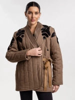 Телогрейка black FLOWERS, хаки