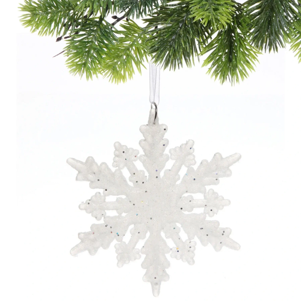 Подвеска «Морозная снежинка» 10*10 см, Белый