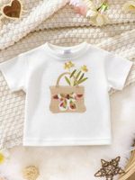 Футболка вафельная "Корзинка" на девочку