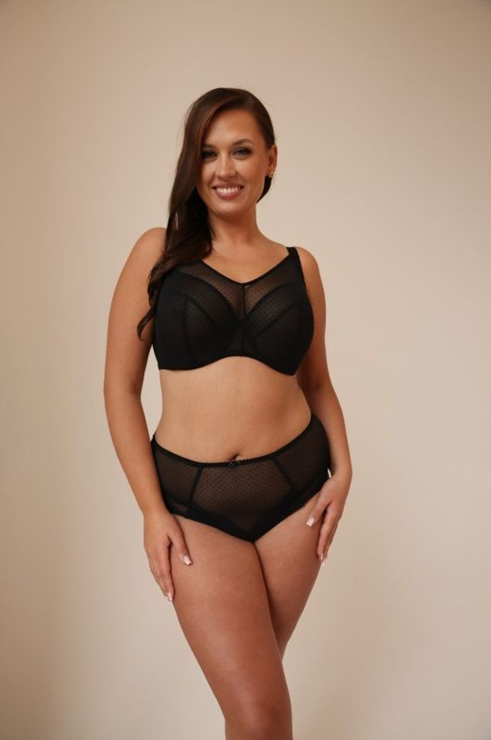 Бюстгальтер-топ со съемными стрепами (Размер: 65G) (Цвет: черный)