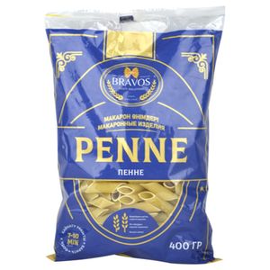 Макароны BRAVOS PENNE перья  400 гр/пач