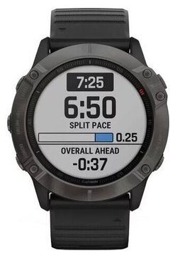 Умные часы Garmin Fenix 6X Sapphire DLC, серый/черный