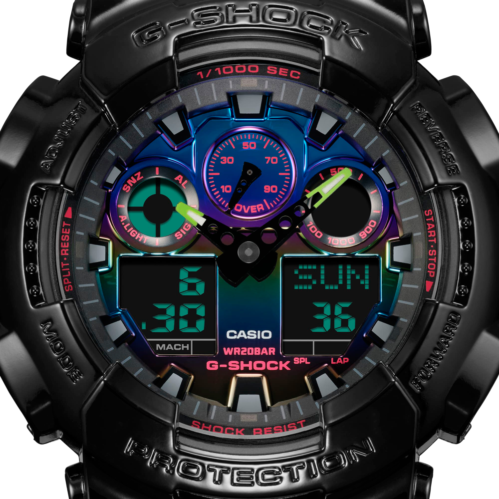 Мужские наручные часы Casio G-Shock GA-100RGB-1A