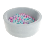 Romana Airpool MAX Детский сухой бассейн (серый с розовыми шариками)