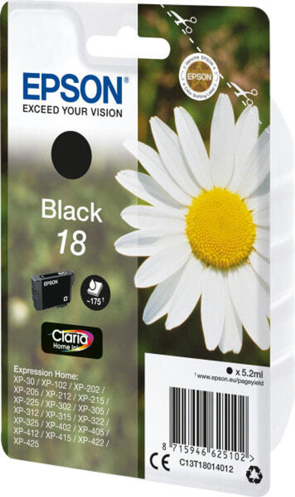 Epson Daisy C13T18014022 струйный картридж 1 шт Подлинный Черный