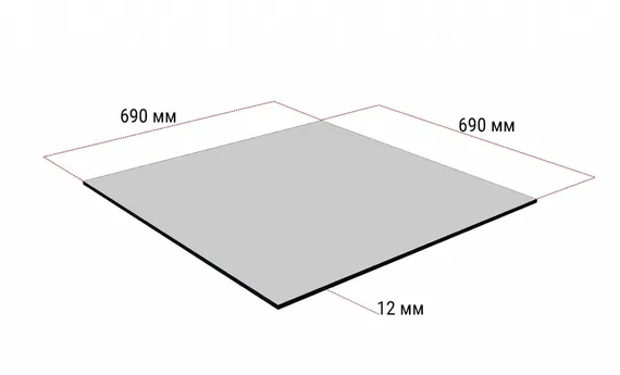 Столешница HPL Fitto 70х70 см, индийский шесман