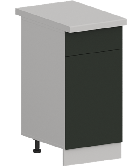 Кухня Модуль ШН1Я 400 Белый / Насыщенно-зеленый