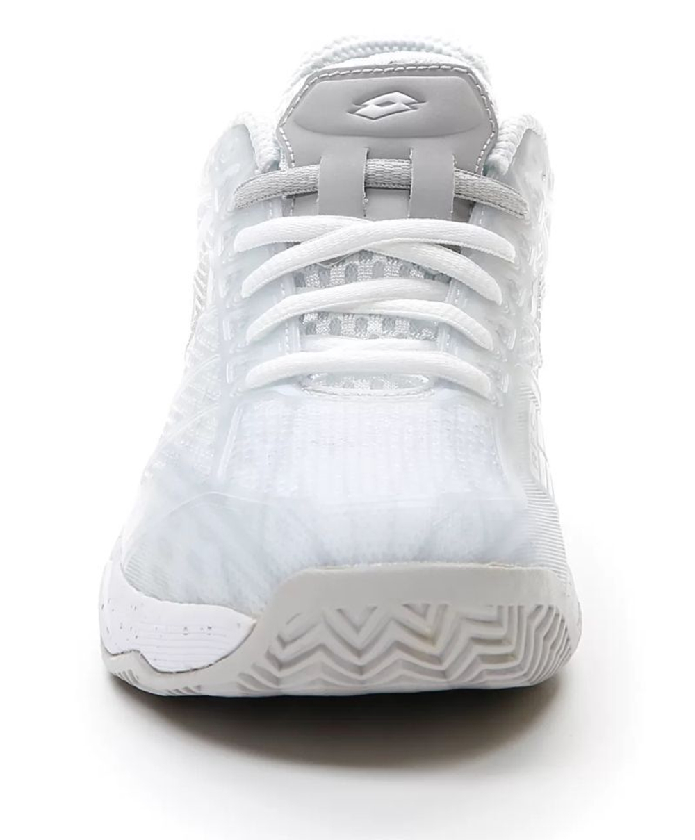 Женские Кроссовки теннисные Lotto Mirage 300 Clay - all white/silver metal 2