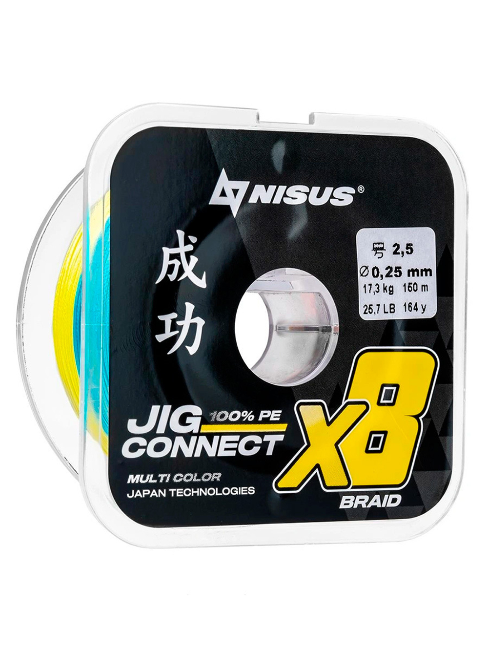 Шнур плетеный для рыбалки NISUS JIG CONNECT X4 PE Light Green 150m #0.4, 0.10mm 3.6кг/7.9LB (T-N-JC-X4-0.10-150-LG)