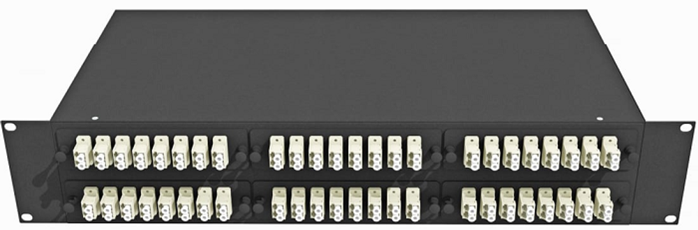 Кросс оптический стоечный  TopLAN КРС-Top-2U-96LC/U-OM2-BK