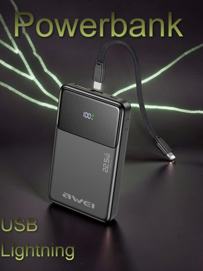 Повербанк (PowerBank) 10000mAh портативный с индикацией заряда GX-652A