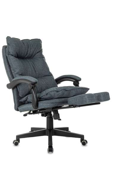 Кресло руководителя Бюрократ CH-820MSG-F синий 38-416 крестов. пластик подст.для ног