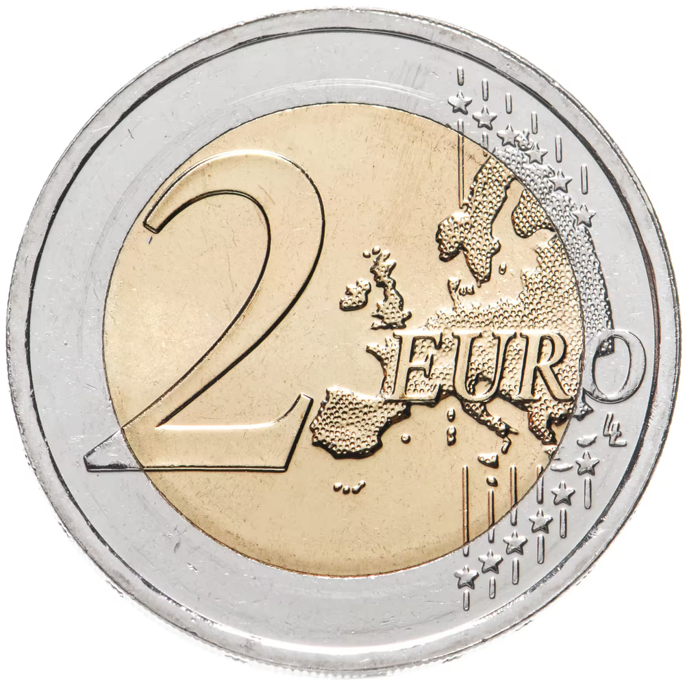 2 евро 2022 года 35 лет программе Эразмус (Erasmus) Литва
