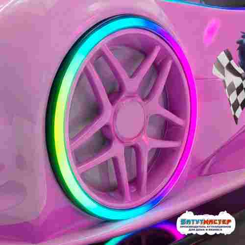 Автодромная электромашинка «Розовая Молния» с ограничением скорости, для детей и подростков