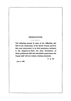 The Severn Tunnel: Its Construction and Difficulties. 1872-1887 | Thomas Andrew Walker