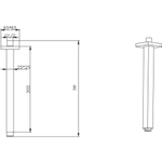 Кронштейн для верхнего душа Boheme Qubic 629-QUBIC-B Black