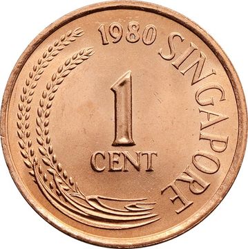 1 цент 1980 Сингапур