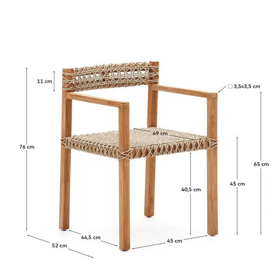 Giverola Стул из массива тикового дерева